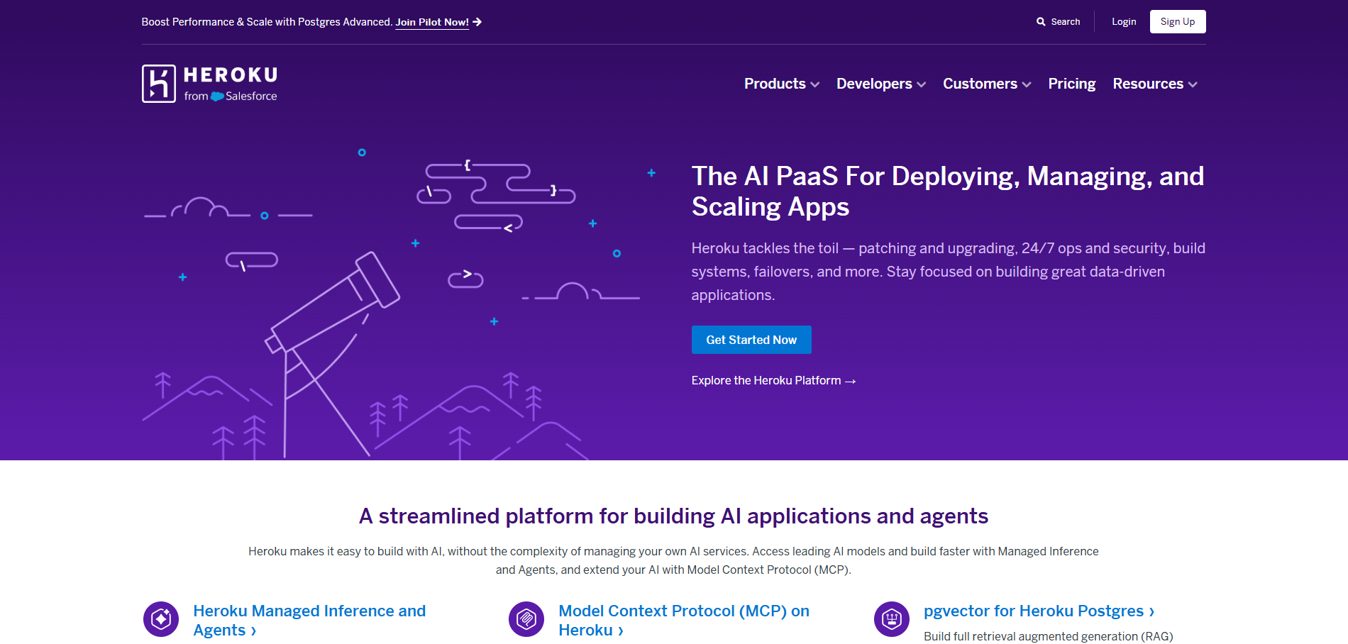 Heroku home page