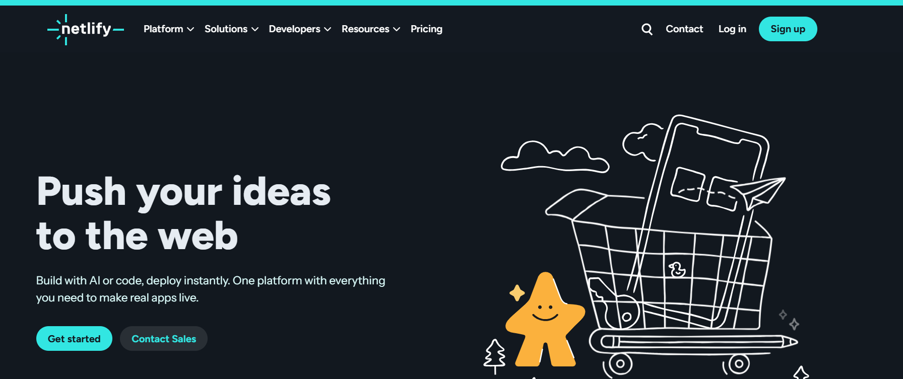 Netlify home page